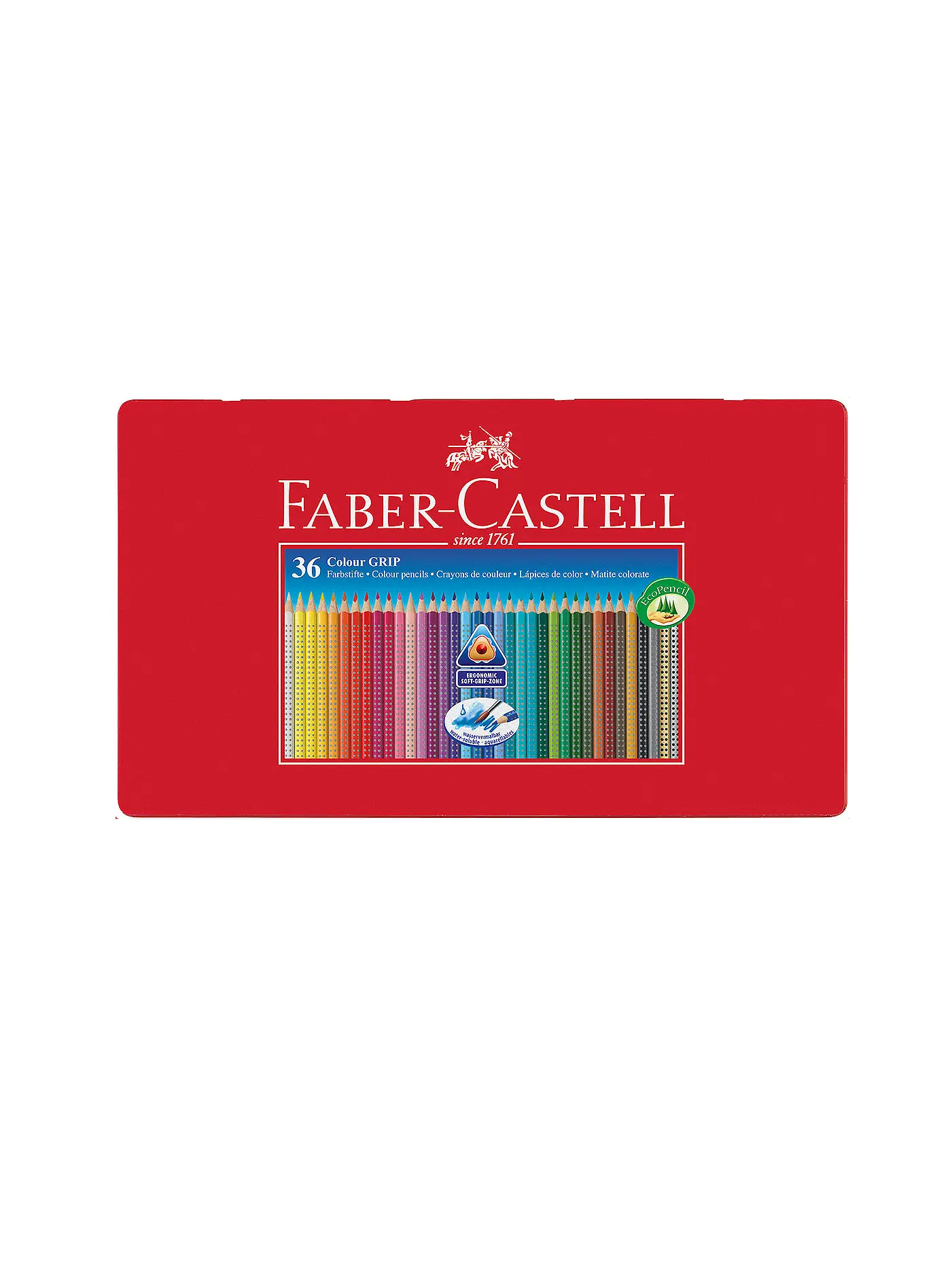 FABER-CASTELL | Buntstift Colour Grip 36er-Metalletui | 